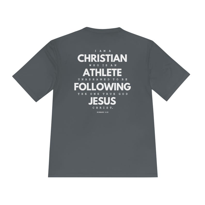 Christian athlete tshirt, performance tee sports Christian, Jesus athlete Gospel gift, share Christ tshirt, Jesus saves sports men women image 7