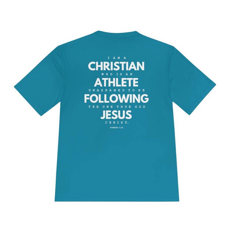 Christian athlete tshirt, performance tee sports Christian, Jesus athlete Gospel gift, share Christ tshirt, Jesus saves sports men women image 5