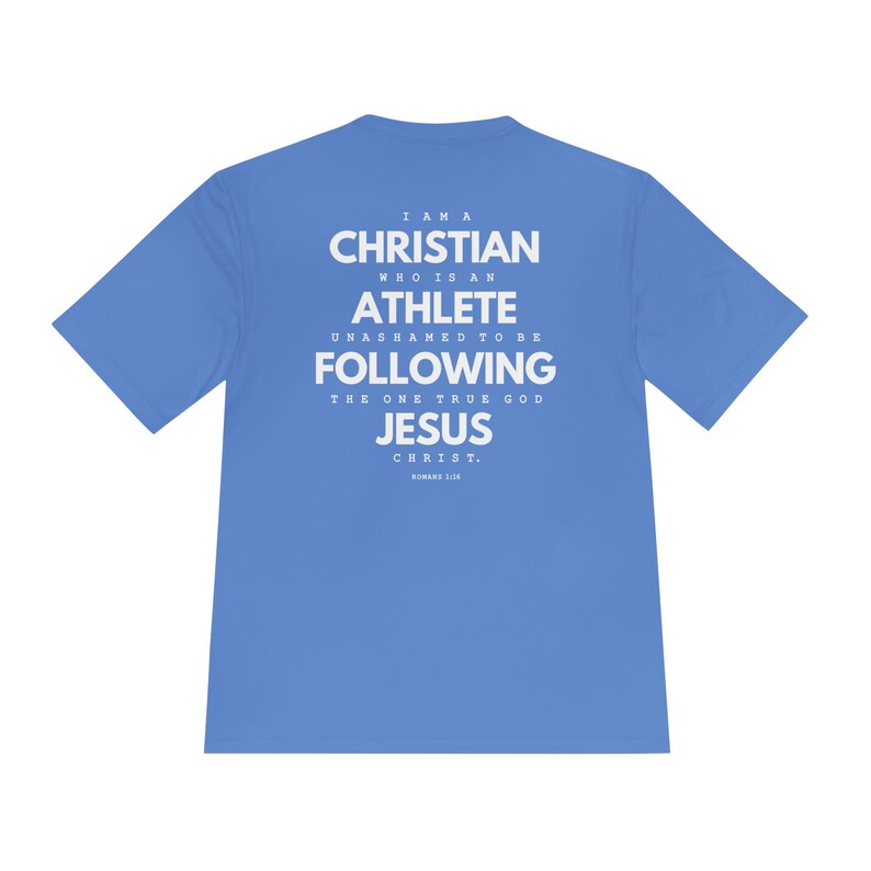 Christian athlete tshirt, performance tee sports Christian, Jesus athlete Gospel gift, share Christ tshirt, Jesus saves sports men women image 12