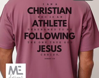 Christian athlete tshirt, sports Christ gift, Jesus athlete Romans, evangelize Gospel, share Christ tshirt, Jesus saves shirt, short sleeve