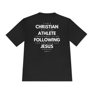 Christian athlete tshirt, performance tee sports Christian, Jesus athlete Gospel gift, share Christ tshirt, Jesus saves sports men women image 9