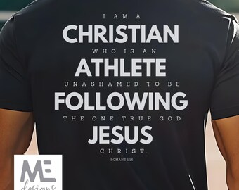 Christian athlete tshirt, sports Christian Tshirt, Christian wrestling shirt, Bible verse Romans, evangelize Gospel tee, share Christ shirt