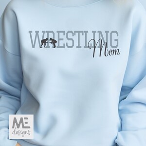 Wrestling mom sweatshirt, wrestling mom gift, wrestling Crew Sweatshirt, mom love wrestling, blue mom wrestling sweatshirt, wrestler mom