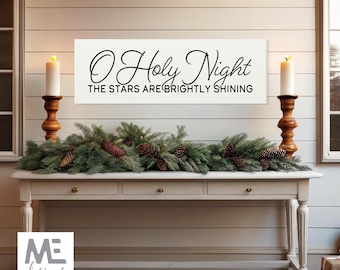 Christmas canvas, Christmas wall hanging, O holy night, Goodwill toward men,Christmas decoration canvas,large Christmas decor art, Christian