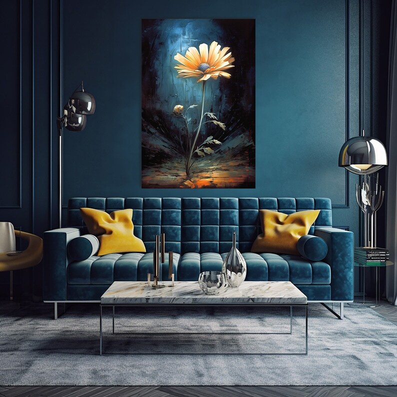 Floral Canvas Print, Abstract Botanical Wall Art - Etsy