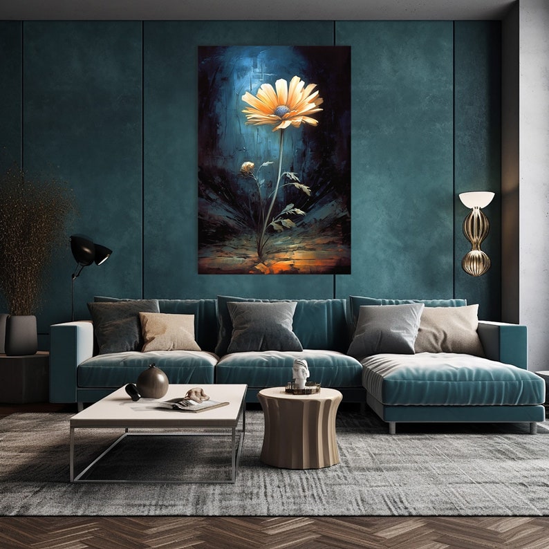Floral Canvas Print, Abstract Botanical Wall Art - Etsy