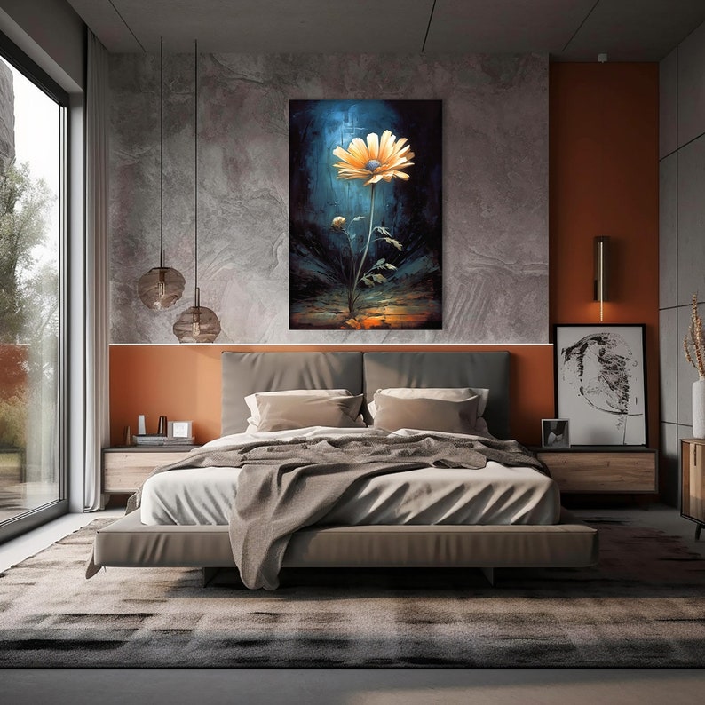 Floral Canvas Print, Abstract Botanical Wall Art - Etsy