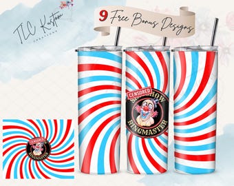 Sh*tshow Circusdirecteur Clown Circus Hilarisch ontwerp bekerbeker | Beker van 20 en 30 oz | Sublimatieontwerp, png-bestand | Alleen digitaal downloadbestand
