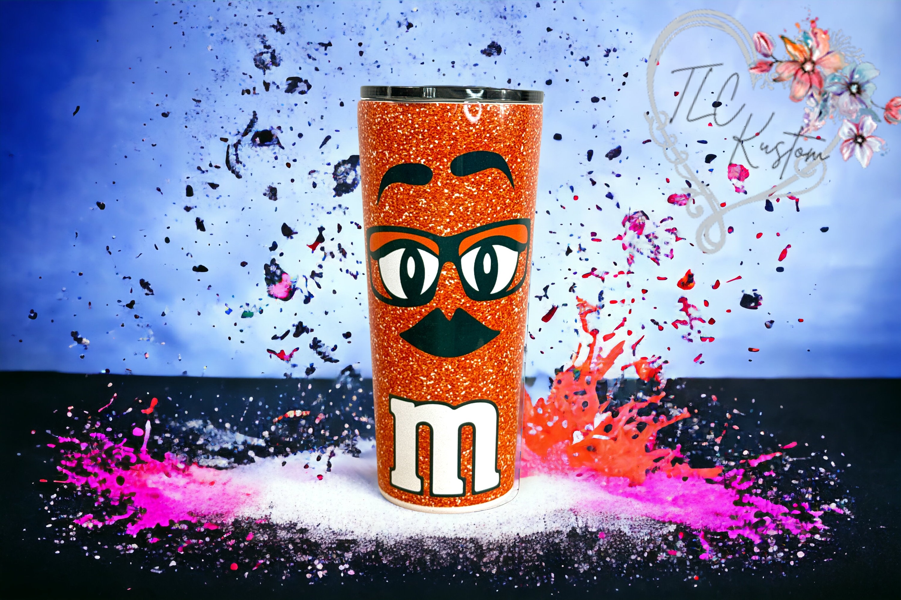 エムアンドエムズ　m&m's ウィンドチャイム Choice of 22oz Slim Tapered Red, Blue, Yellow, Orange, Green and
