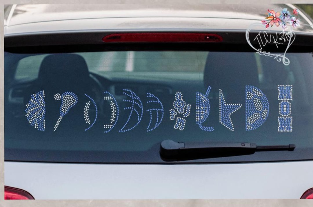 Rhinestone Car Decals for Cheer, Baseball, Basketball, Football, Hockey ...