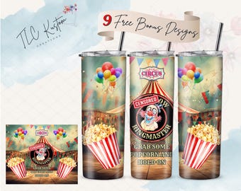 Sh*tshow Ringmaster Hilarious Clown Circus Drink Tumbler Design | 20oz & 30oz Tumbler | Sublimation Design PNG | Digital Download File Only