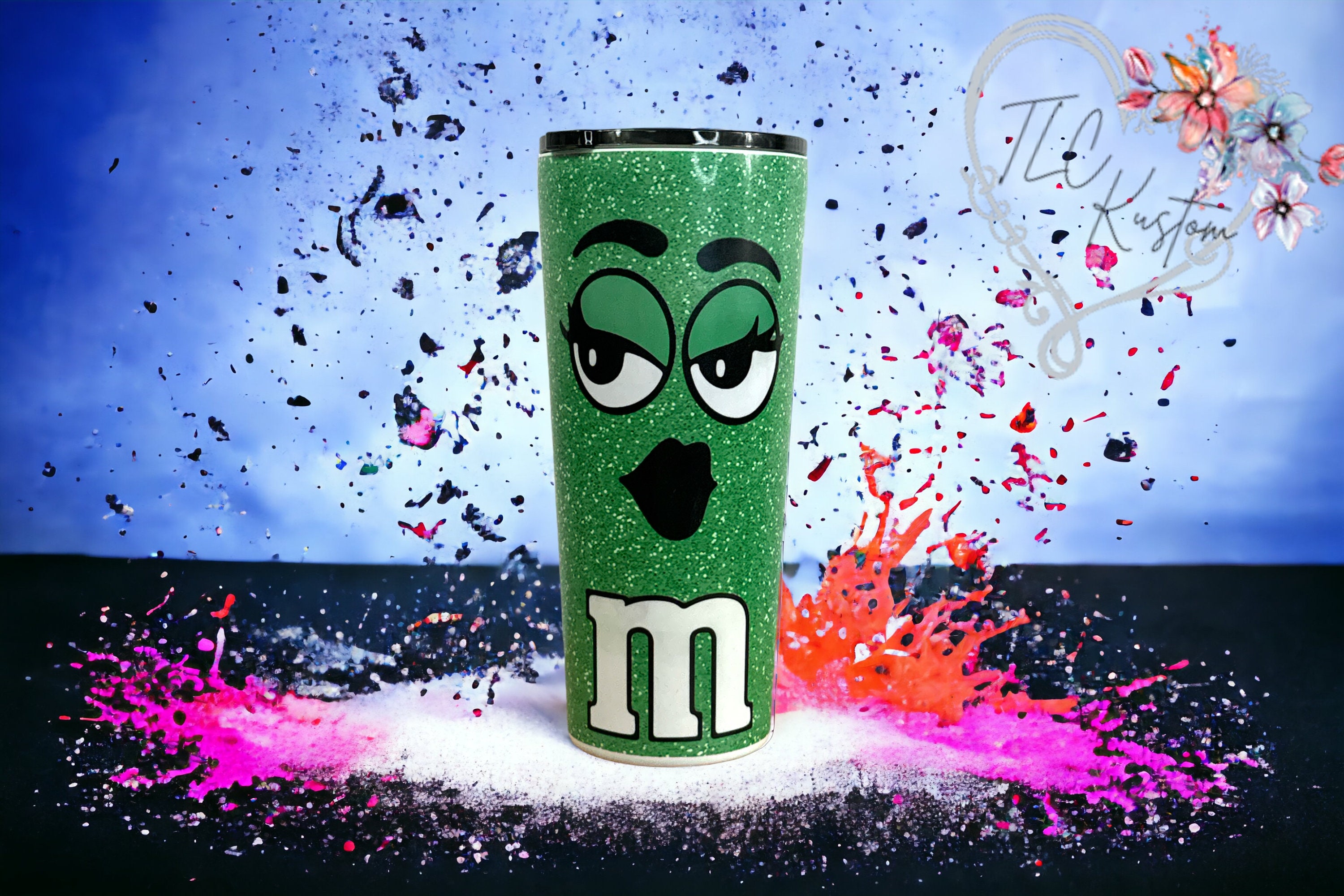 エムアンドエムズ　m&m's ウィンドチャイム Choice of 22oz Slim Tapered Red, Blue, Yellow, Orange, Green and