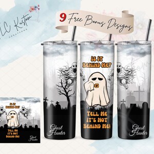 Paranormal Investigator Ghost Hunting Funny Drink Tumbler Design | 20oz & 30oz Tumbler | Sublimation Design PNG | Digital Download File Only