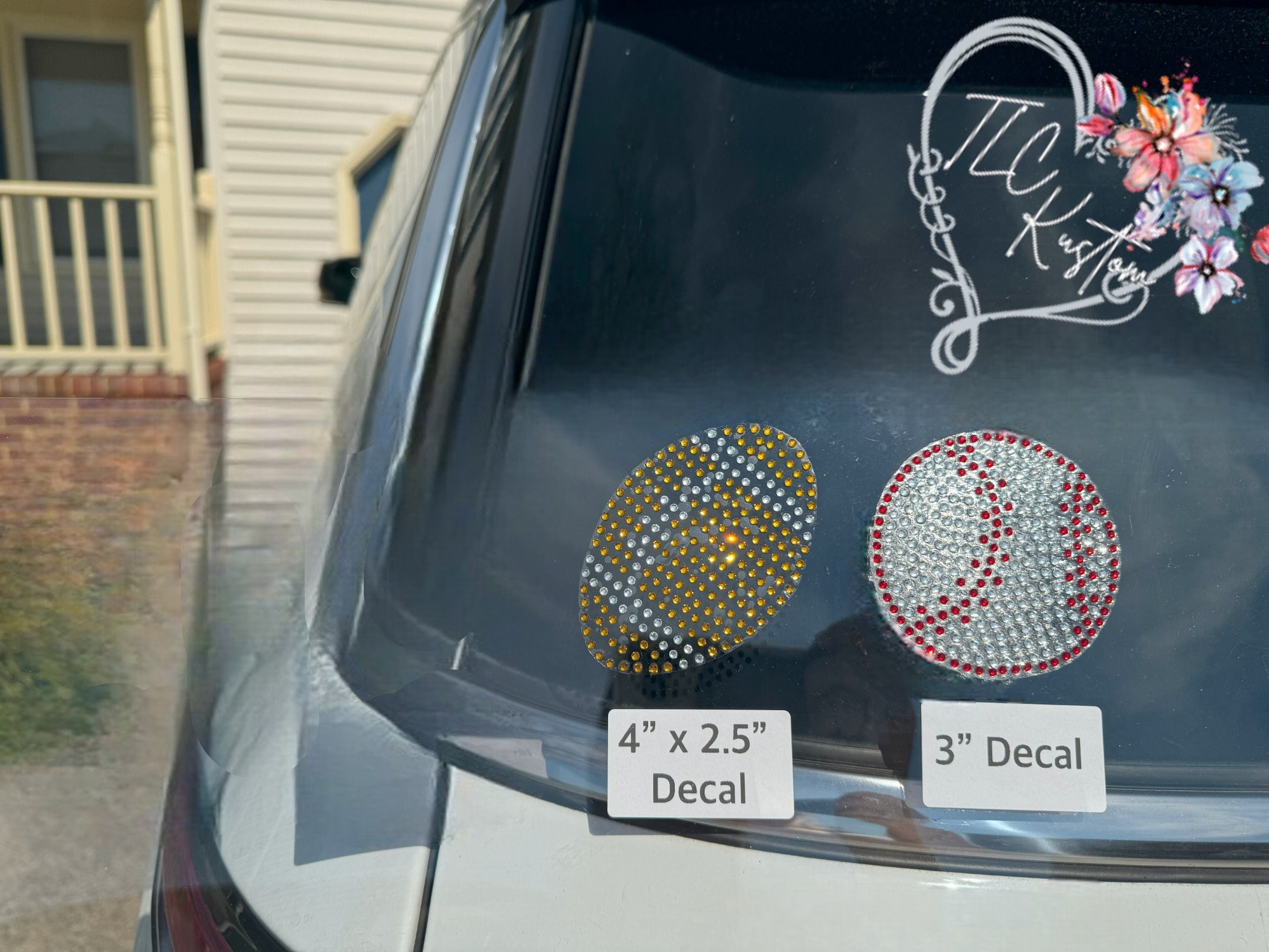 Rhinestone Car Decals for Baseball, Basketball, Football, Volleyball ...