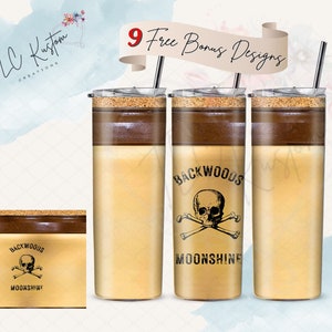 Moonshine Jug Alcohol Whiskey Drink Tumbler Design Gift | 20oz & 30oz Tumbler | Sublimation Design PNG | Digital Download File Only