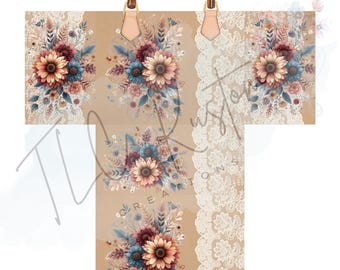 Digital Template for Purse Gift Box | DIY Craft Template for Canva and Photoshop | Unique Gift Packaging Design