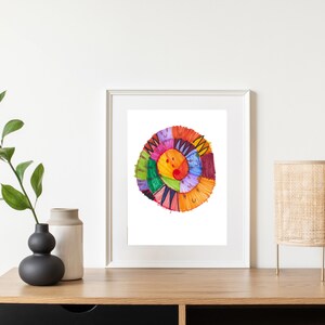 Digital Wall Art, Digital Download, Abstract sea Life Digital Print, Instant Download, Printable Home Decor, Colorful Shell Digital Poster