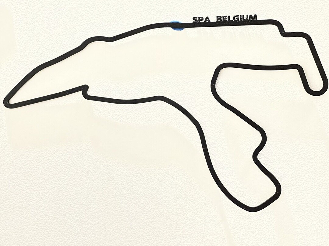 Spa Belgium Circuit Wall Art, 3D Printed F1 Track, Motorsport