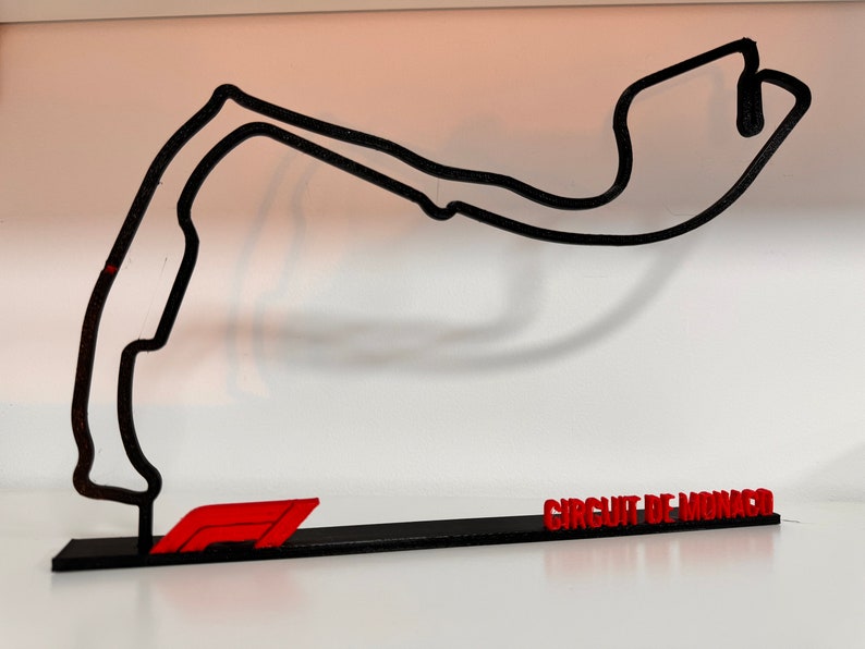 Monaco F1 Circuit Race Track Art, 3D Printed, Multiple Colours, Motorsport Decor, Gift for