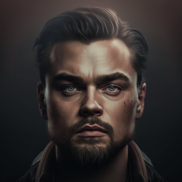 Cattura l'essenza di Leonardo DiCaprio con questa eccezionale rappresentazione digitale!