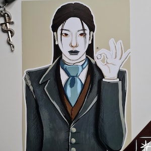 &quot;CHAERYEONG ITZY A5 Kunstdruck &quot;&quot;Victor from The Corpse Bride&quot;&quot; Halloween - Kpop Art Merch Acrylic.&quot;