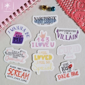 Kpop Lyrics Stickers - Stray Kids, Twice, (G)I-dle, Itzy, IVE, LE SSERAFIM, Enhypen, Dreamcatcher, Fifty Fifty - Fanart, Kpop, Merch