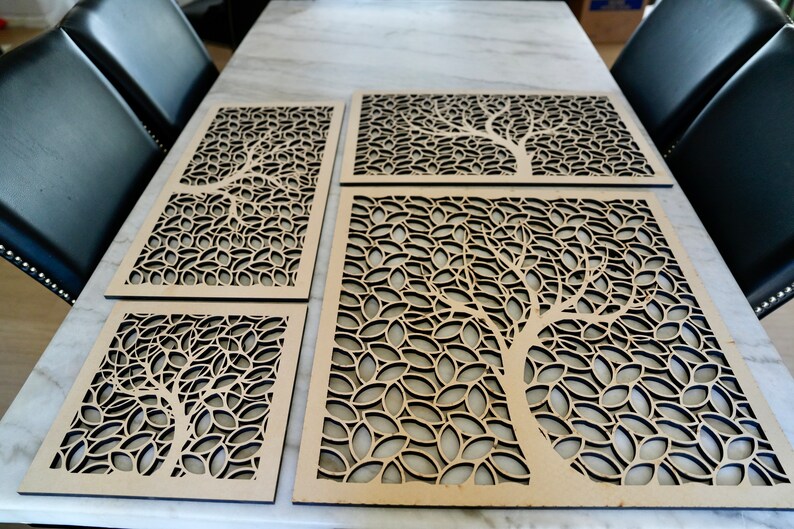 Custom Air Vent Cover, 1/4 Thick Larger Sizes Tree and Fallen Leaves