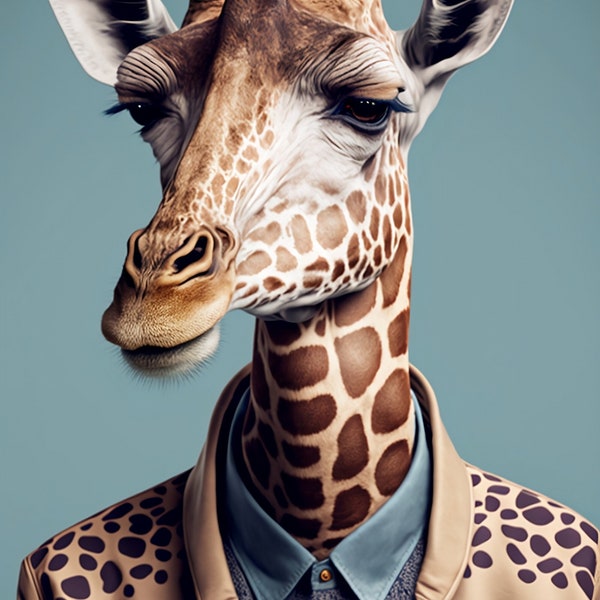 Anthropomorphe Stylische Tiere - Giraffe