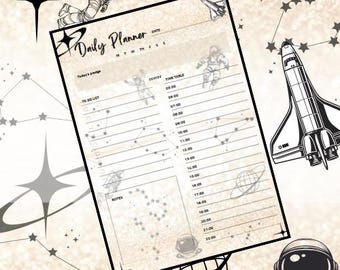 Agenda giornaliera - Tema spazio moderno