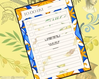 Elenco digitale delle cose da fare a tema greco / Eleganza antica per una produttività moderna