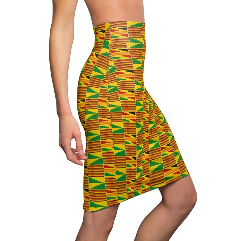 Kente African Print Pencil Skirt Etsy