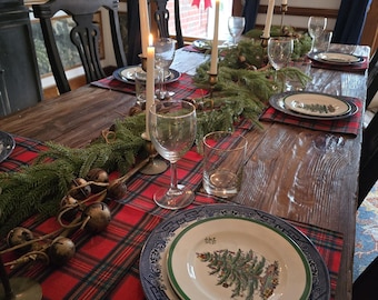 Christmas Plaid Tartan Table Runner - Ralph Lauren Style Plaid Xmas Washable Table Decoration for Dining/Parties/Holiday Decor 13x72 inches