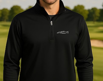 Vintage West Mclaren Mercedes Fleece 1/4 Zip Size XL Black Formula