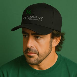 Fernando Alonso Embroidered Hat, Aston Martin Formula 1 Gift, Fernando Alonso Fan Dad Hat