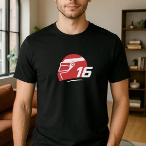 Charles Leclerc Helmet T Shirt, Ferrari F1 Leclerc Shirt, Gift for Leclerc Fan, Formula 1 Ferrari Shirt