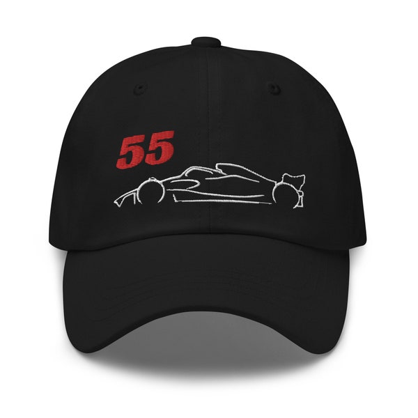 Carlos Sainz Hat, Formula 1 Car Outline Hat, Formula 1 Ferrari Gift, Gift For Carlos Sainz Fan