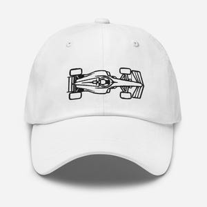 Formula 1 Embroidered Dad Hat, F1 Fan Gift, F1 Car Outline Cap