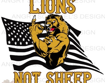 Lions Not Sheep PNG/JPG only Digital Download. Read Description!