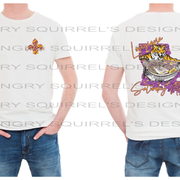 Louisiana Saturday Night LSU Shirt w/ Bonus Pocket Design PNG/JPG only Digital Download Read Description!!!