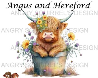 Be a Highland Cow PNG/JPG only Digital Download Read Description!!!