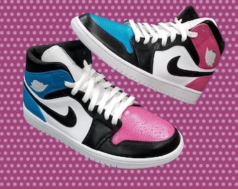 Custom “Southbeach” Air Jordan 1 Mid Shoes
