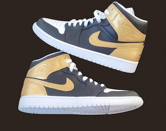 Custom “Elegant” Air Jordan 1 Mid Shoes