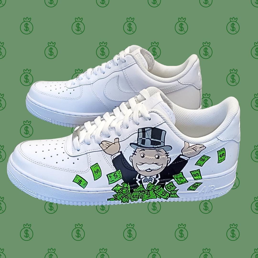 Custom “richie Rich and Monopoly Man” Air Force 1 Shoes - Etsy