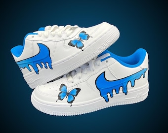 Custom 'Butterfly Drip' Air Force 1-schoenen