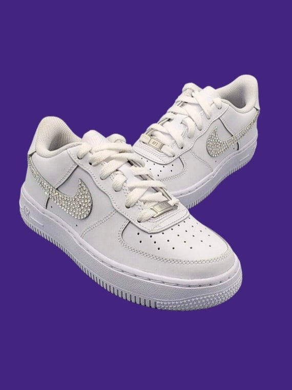 Custom “crystal Swoosh” Air Force 1 Shoes - Etsy display picture 1