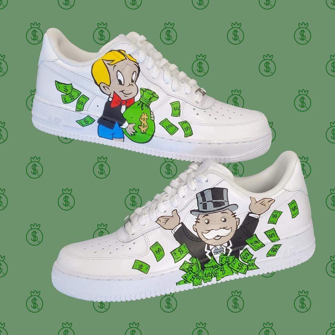 Custom “richie Rich and Monopoly Man” Air Force 1 Shoes - Etsy