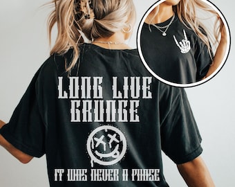 Comfort Colors® Comfort Colors Grunge Shirt, Grunge Shirt, Grunge Gift, It Was Never a Phase, Grunge Concert Tshirt, Millennial Grunge Tee