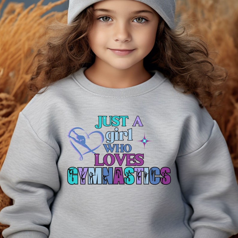 Just a Girl Who Loves Gymnastics Sweatshirt, Youth Gymnastics