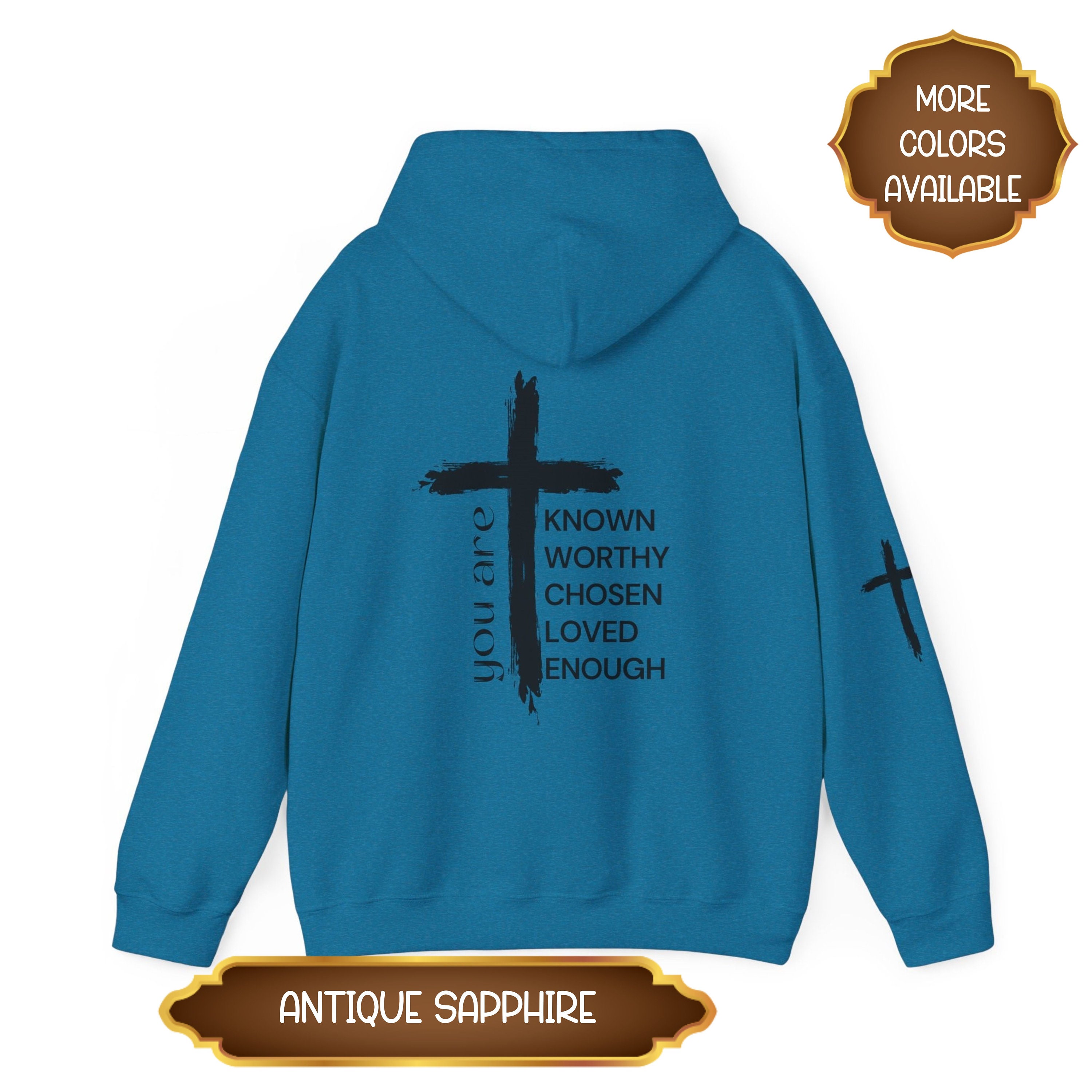 Christian Hoodie With Sleeve Design Christian Hoodie Etsy