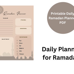 Täglicher Ramadan-Planer, Ramadan-Planer, Gebets-Tracker, Ifraar-Planer